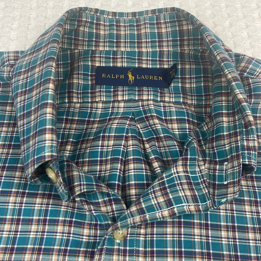 Ralph Lauren Men's Size Large Plaid Button Up Shirt Pre Owned - Picture 5 of 10